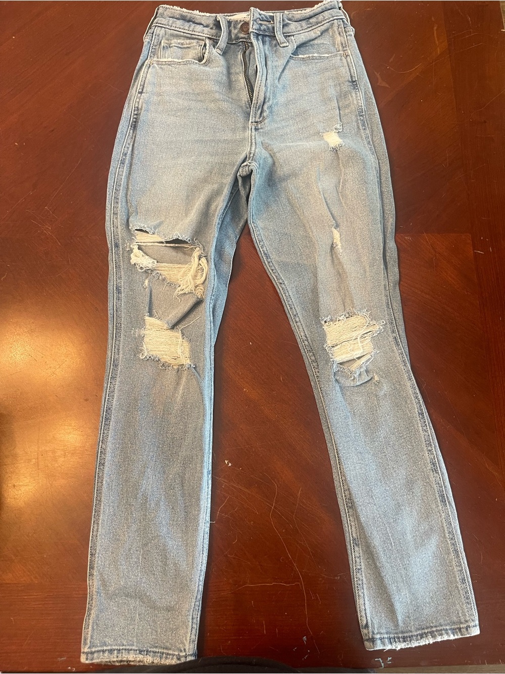 Hollister Light Blue Distressed Women's Jeans